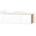 vidaXL TV skrinky 2 ks, kompozitné drevo 120x40x34cm, lesklé biele+dub