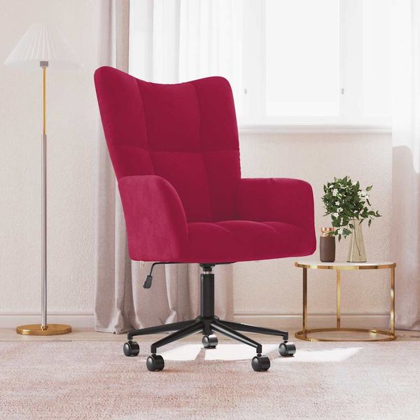 vidaXL Relaxačné kreslo vínovo-červené zamat
