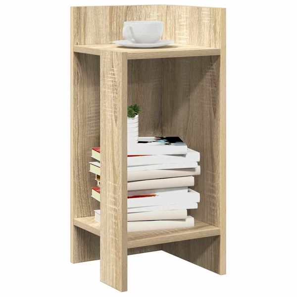 vidaXL Bočné stolíky 2 ks s policou dub sonoma 25,5x27x60 cm