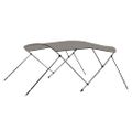 vidaXL Strieška bimini s 3 oblúkmi sivá 183x160x137 cm