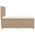 vidaXL Boxspring posteľ s matracom kapučínová 160x200 cm umelá koža