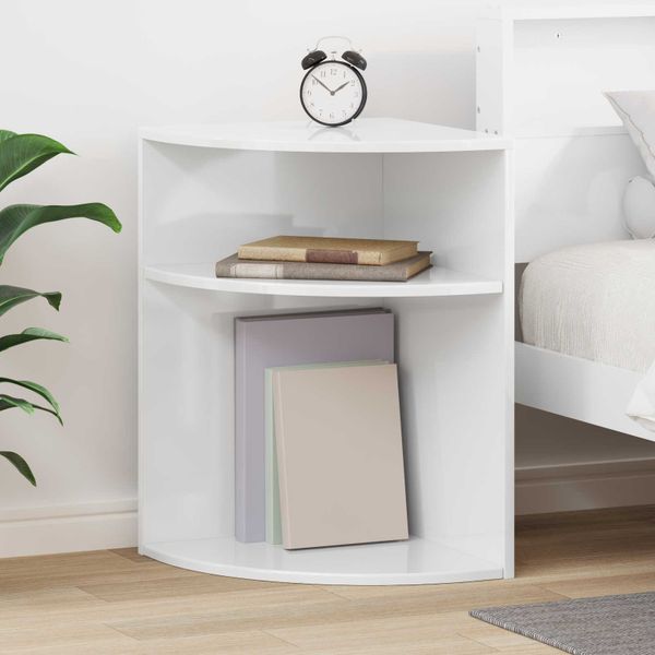 vidaXL Koncový stôl Vysoký lesk bielej 39,7 x 39,7 x 60 cm