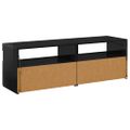 vidaXL TV skrinky s LED svetlami 2 ks lesklé čierne 60x35x40 cm