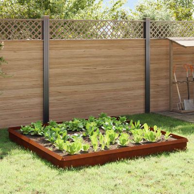 vidaXL Slimákové zábrany 12 ks 100 x 3,5 x 25 cm Hrdzavý