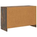vidaXL Servírovacia skriňa Dymový dub 89 x 34,5 x 57 cm