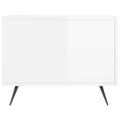 vidaXL Konferenčné stolíky 2 ks lesklé biele 50x50x40 cm kompoz. drevo