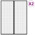 vidaXL Závesy proti hmyzu s magnetickými blokmi 2 ks čierne 230x160 cm