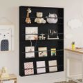 vidaXL Regál na časopisy s poličkou 2 ks Čierny dub 100 x 12 x 70 cm