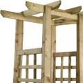 vidaXL Záhradná pergola s lavičkou a kvetináčmi impregnovaný masív