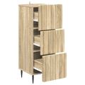 vidaXL Zásuvkový kabinet 33 x 34,5 x 92 cm Kompozitné drevo Dub sonoma