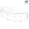 vidaXL Postel s úložným prostorem a matrací Sivohnedá 90 x 190 cm
