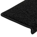 vidaXL Schodové rohože 30 ks 65x21x4 cm čierne s obdĺžnikovým okrajom