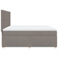 vidaXL Boxspring posteľ s matracom sivohnedý 200x200 cm látka
