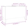 vidaXL Skrinka na platne dymový dub 74,5x38x48 cm kompozitné drevo