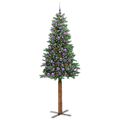 vidaXL Úzky vianočný stromček Zelená 210 cm