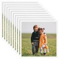 vidaXL Fotorámiky na stôl, koláž 10 ks, biele 20x20 cm, MDF