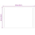 vidaXL Zrkadlo do kúpeľne s LED Priehľadná 90 x 60 cm tvrdené sklo