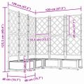 vidaXL Záhradný kvetináč 5 ks Hnedá 120 x 120 x 125,5 cm PP