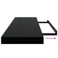 vidaXL Plávajúce nástenné police 4 ks, čierne 80x23,5x3,8 cm, MDF