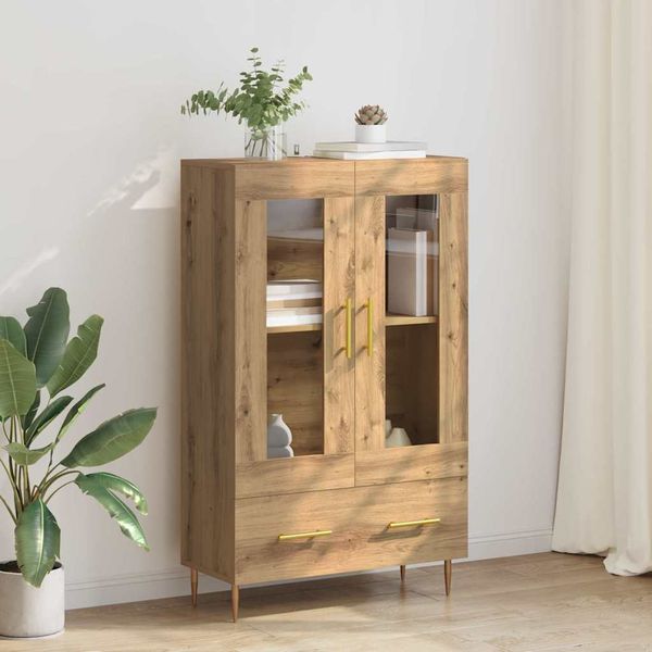 vidaXL Highboard so zásuvkou Remeselný dub 69,5 x 31 x 115 cm