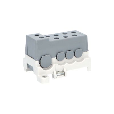 Blok na rozdelenie fází PVBS 250-7, 1pól., AL/CU, 250A, 690V, šedý, na DIN/panel