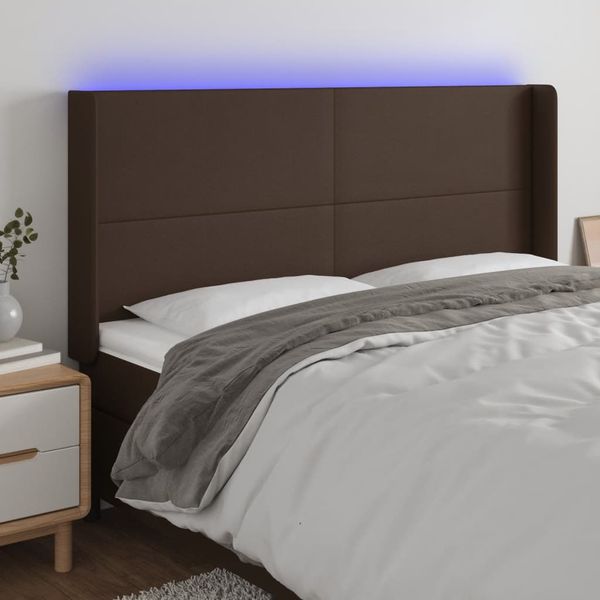 VidaXL Čelo postele hnedé 183x16x118/128 cm umelá koža