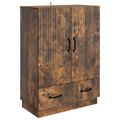 vidaXL Servírovacia skriňa so zásuvkou Dymový dub 66 x 34,5 x 92 cm