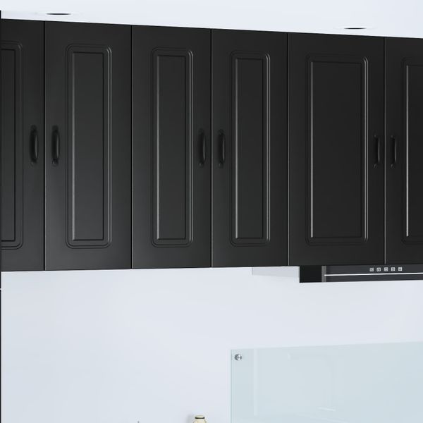 vidaXL Dvierka na umývačku Kalmar 2 pcs Čierna 30 x 31 x 80 cm