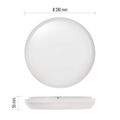 LED prisadené svietidlo DORI, kruh. biele 24,5W neutr.b., IP54