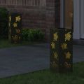 vidaXL Solárne LED svetlo na chodník 2 ks Teplá biela 18 x 18 x 50 cm