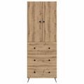 vidaXL Sada skríň 2 ks 66 x 34,5 x 90 cm Kompozitné drevo Dub artisan