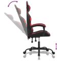 vidaXL Otočná herná stolička čierna a červená umelá koža
