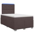 vidaXL Posteľ boxspring s matracom Tmavohnedá 120 x 190 cm Látka