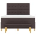 vidaXL Posteľ s pružinovým rámom Tmavohnedá 200 x 160 cm látka