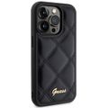 Puzdro Guess pre iPhone 15 Pro 6,1" GUHCP15LPSQSQSK čierne HC PU Quilted Metal Logo
