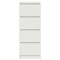 vidaXL Komoda biela 37,5x35x99 cm spracované drevo