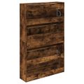 vidaXL Botník dymový dub 80x21x125,5 cm spracované drevo