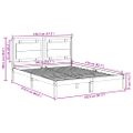 vidaXL Extra dlhá posteľ bez matraca 140x210 cm masívne drevo