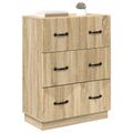 vidaXL Zásuvkový kabinet Dub sonoma 66 x 34,5 x 87 cm Kompozitné drevo