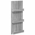 vidaXL Regál na časopisy Sivý Sonoma 43 x 11 x 102 cm Kompozitné drevo