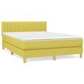 vidaXL Boxspring posteľ s matracom zelená 140x190 cm látka