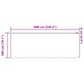 vidaXL Čipková záclona Biela 200 x 600 cm Polyester