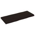 vidaXL Stolová doska tmavohnedá 120x50x(2-6)cm ošetrený masív hrany