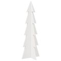 vidaXL Drevený vianočný stromček biely 112 cm masívna borovica