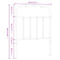 vidaXL Kovové náhradné čelo postele biele 75 cm