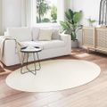 vidaXL Koberec HUARTE Krémová 140 x 200 cm 100% polyester
