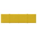 vidaXL Nástenné panely 12 ks žlté 60x15 cm zamat 1,08 m²