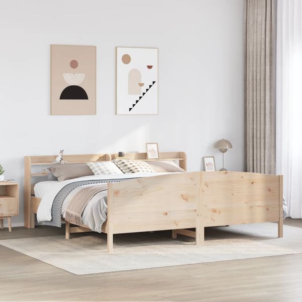 vidaXL Posteľ bez matraca 200x200 cm masívna borovica