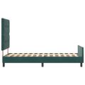 vidaXL Posteľ s pružinovým rámom Tmavozelená 90 x 190 cm Zamat