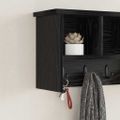 vidaXL Vešiak na stenu Nástenná montáž Čierny dub 50 x 16 x 26 cm